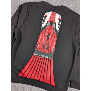 Porsche Penske Motorsport Crewneck Sweatshirt Mens US L Black‎ Porsche 963 NWT